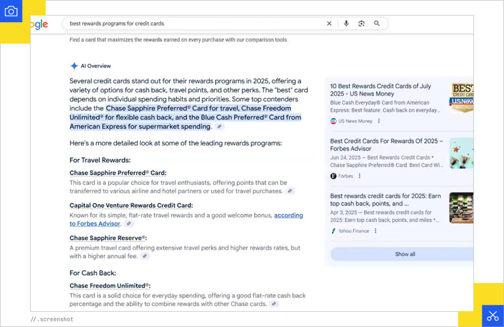 AI Overviews best rewards programs