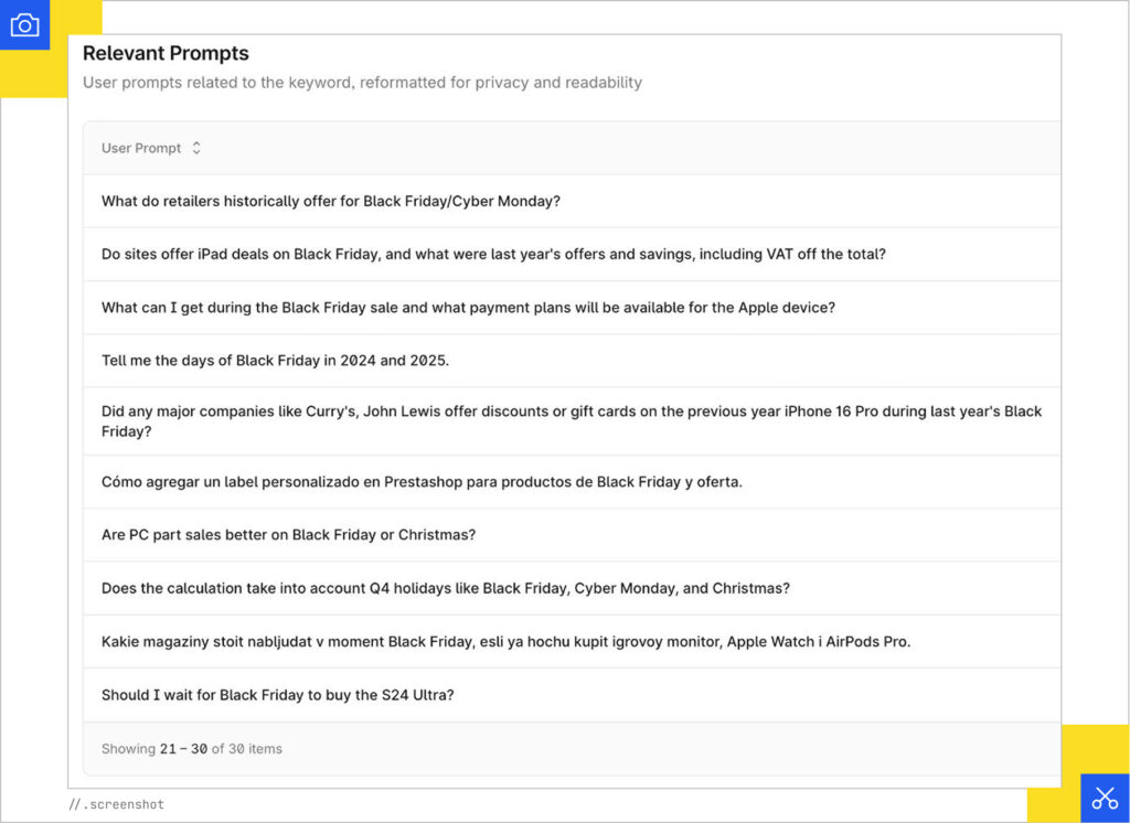 Black Friday prompts