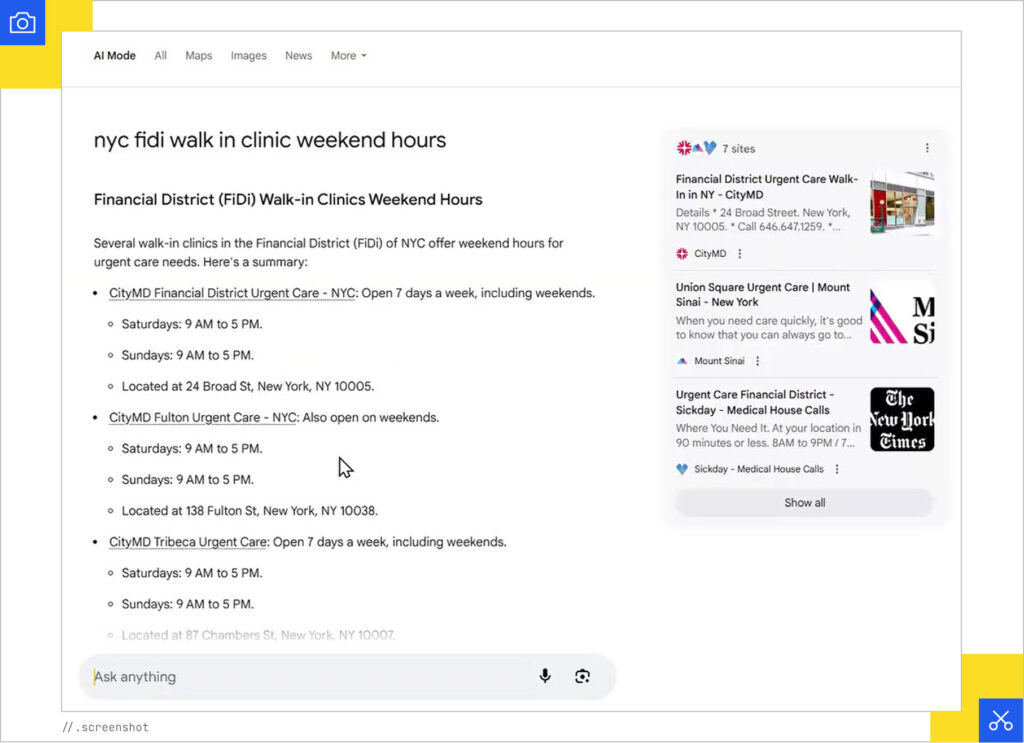 Weekend hours AI Mode