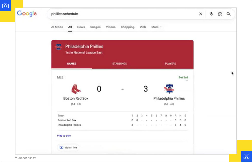 Phillies game schedule and scores