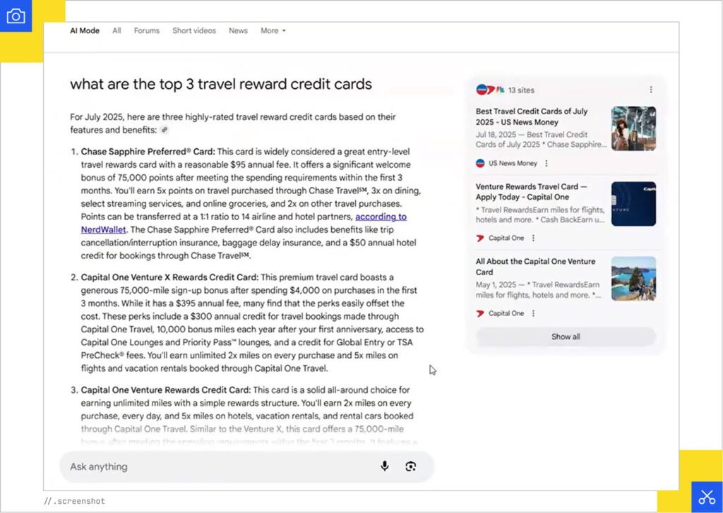 Top 3 travel reward cards