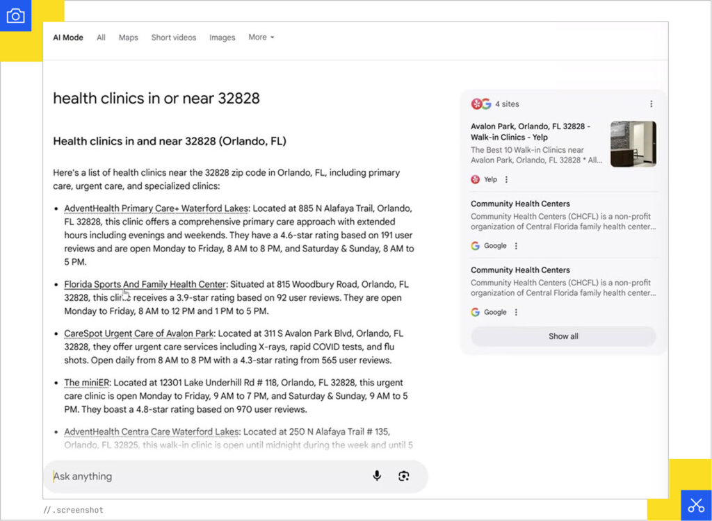 AI Mode Orlando zip code