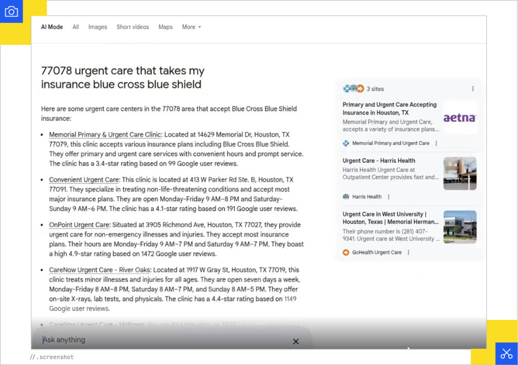 Zip code insurance AI Mode