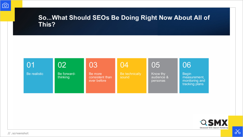 What SEOs should be doing now