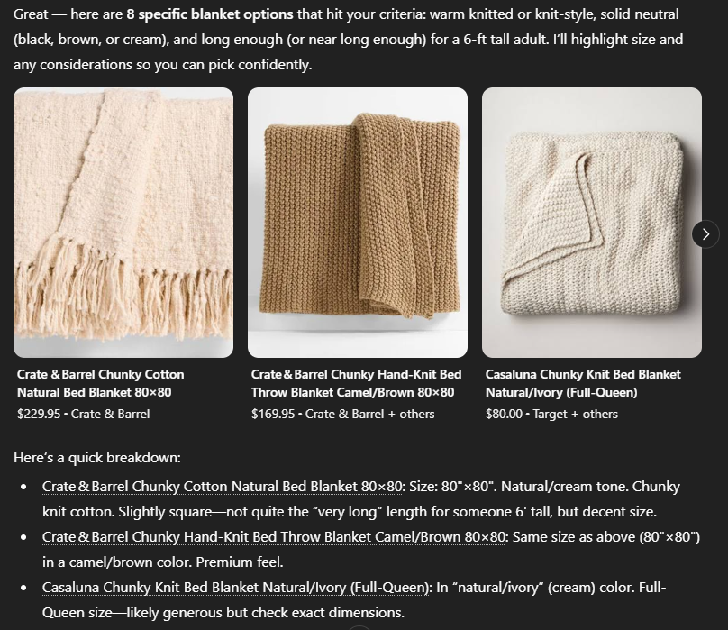 Researching blankets